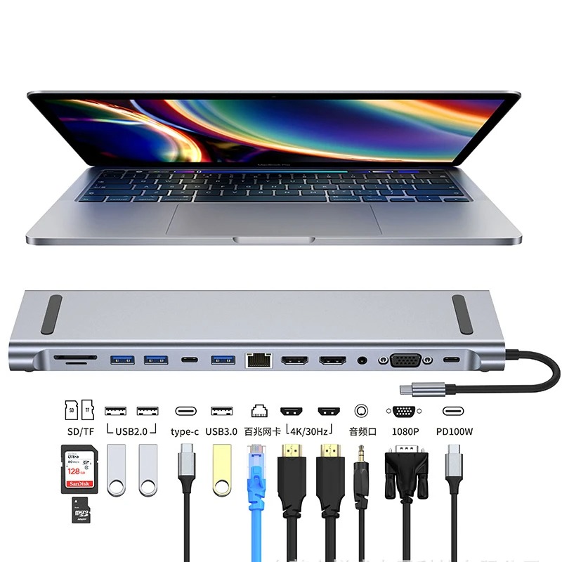 USB C 3.0 HUB Type C to Multi  – обзор и цена 4 Hdmi Multi Monitor Video Card 4K